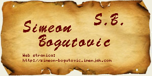 Simeon Bogutović vizit kartica